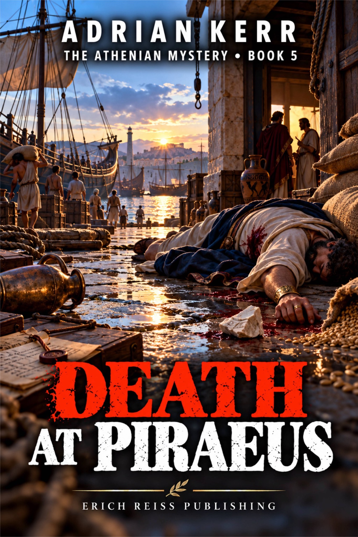 Cover Death at Piraeus von Adrian Kerr